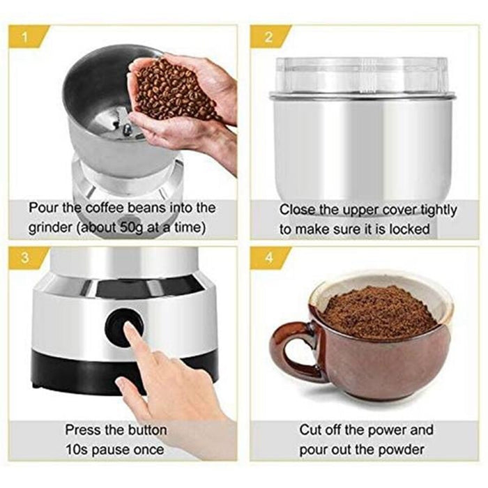 Premium 220V Electric Stainless Steel Household Grinding Milling Machine  Coffee Bean Grinder Home Tool For Seed Nut