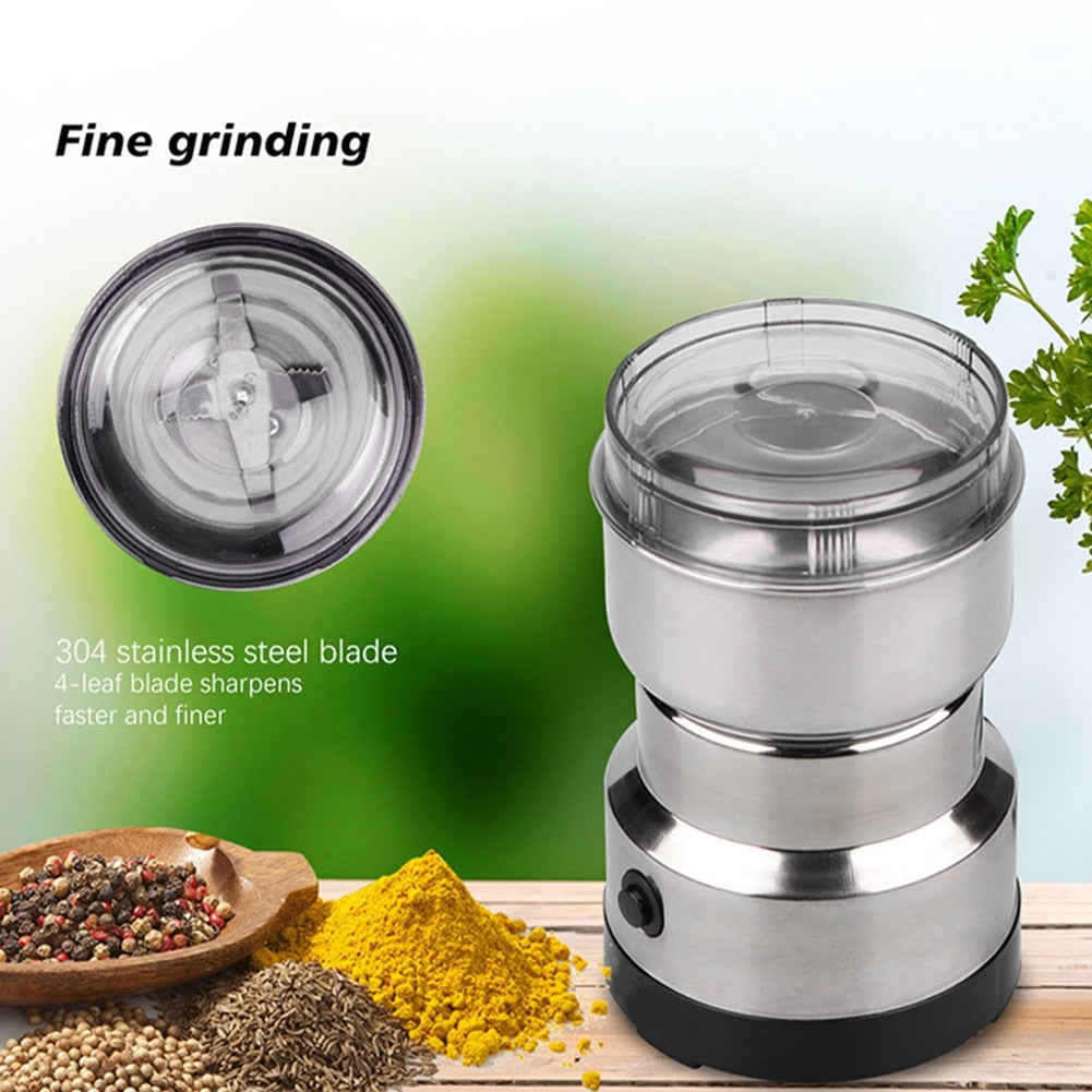 Premium 220V Electric Stainless Steel Household Grinding Milling Machine  Coffee Bean Grinder Home Tool For Seed Nut